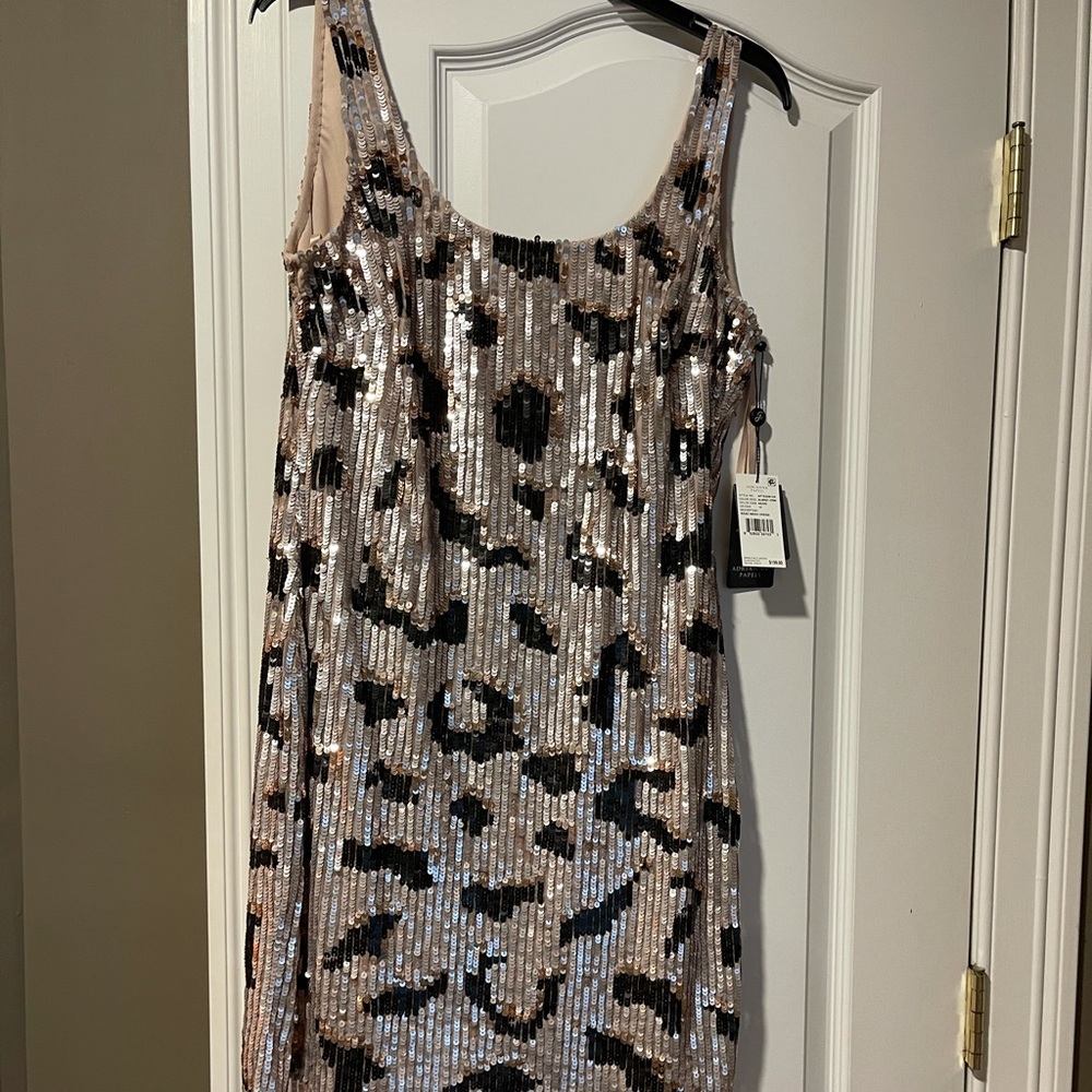 Sequin mesh dress